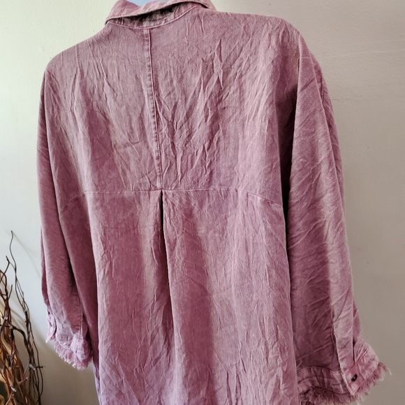 Umgee Boho Rustic Button Down Blouse - Picture 6 of 11